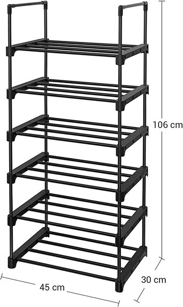 SONGMICS Botník Rezula 106 cm černý