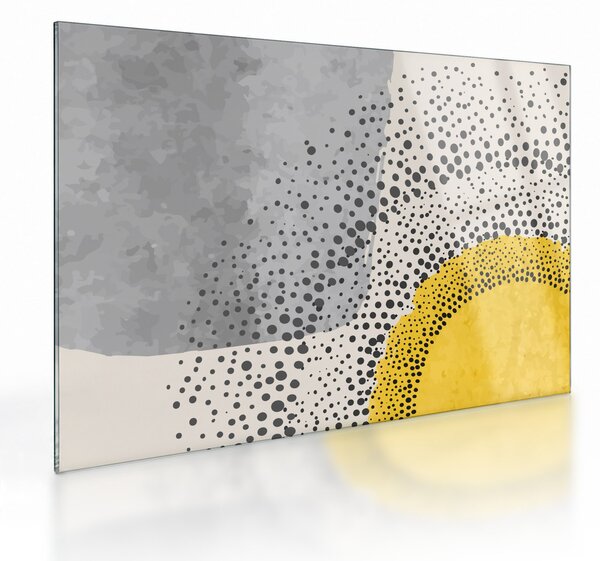 Sklenený obraz - Abstraktná maľba pláže N⁰3 (70x50 cm)
