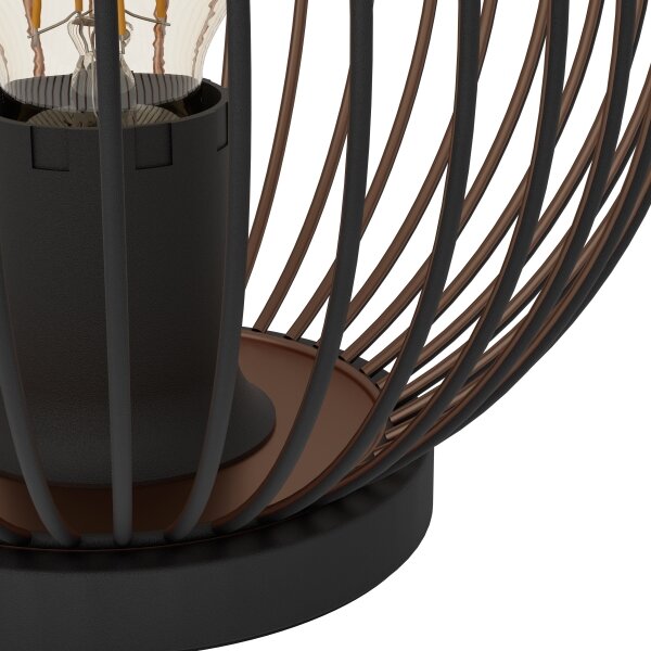Eglo 901872 - Stolová lampa ALMANZORA 1xE27/60W/230V čierna