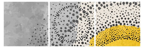 Obraz - Abstraktná maľba pláže N⁰3 (s hodinami) (90x30 cm)