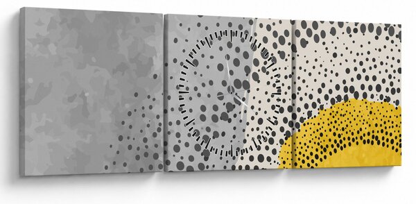 Obraz - Abstraktná maľba pláže N⁰3 (s hodinami) (90x30 cm)