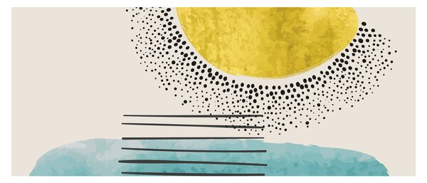 Obraz - Abstraktná maľba pláže N⁰2 (120x50 cm)