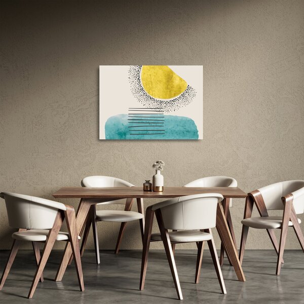 Sklenený obraz - Abstraktná maľba pláže N⁰2 (70x50 cm)