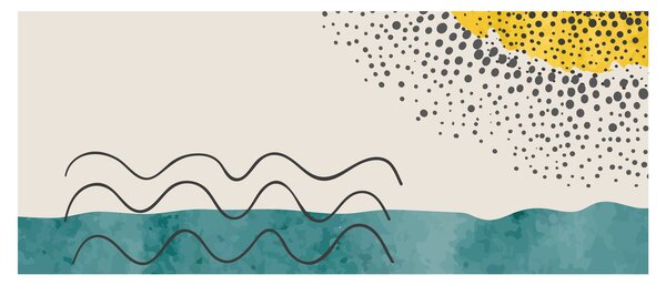 Obraz - Abstraktná maľba pláže N⁰1 (120x50 cm)