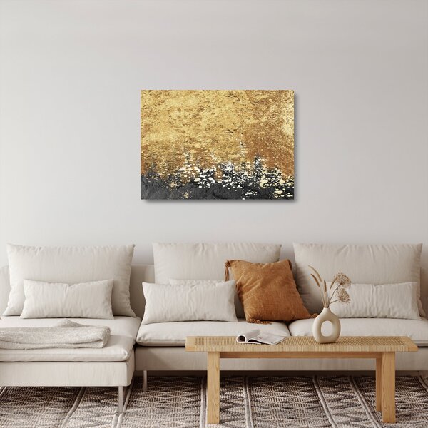 Sklenený obraz - Zlatá štruktúra N⁰3 (70x50 cm)