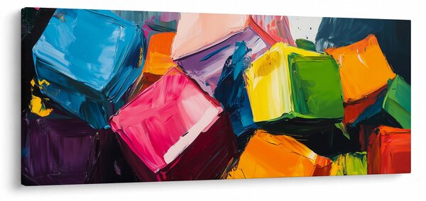 Obraz - Farebné kocky (120x50 cm)