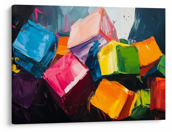 Obraz - Farebné kocky (70x50 cm)