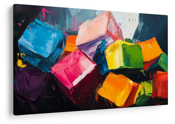 Obraz - Farebné kocky (90x60 cm)