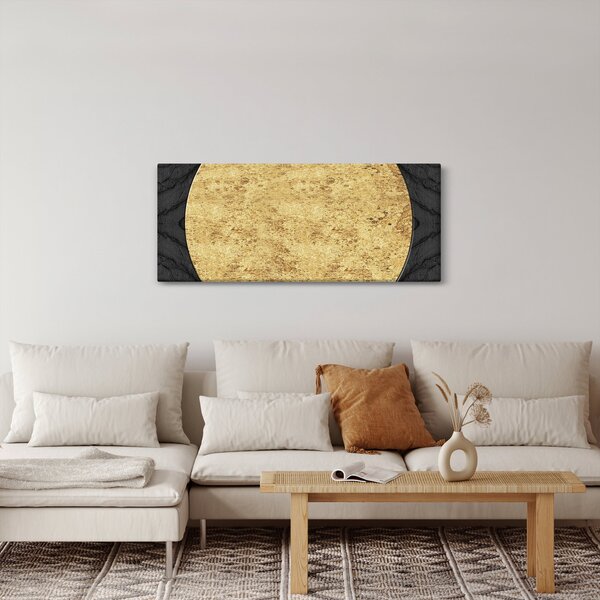 Obraz - Zlatá štruktúra N⁰2 (120x50 cm)