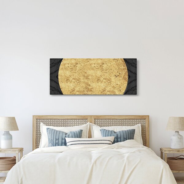 Obraz - Zlatá štruktúra N⁰2 (120x50 cm)