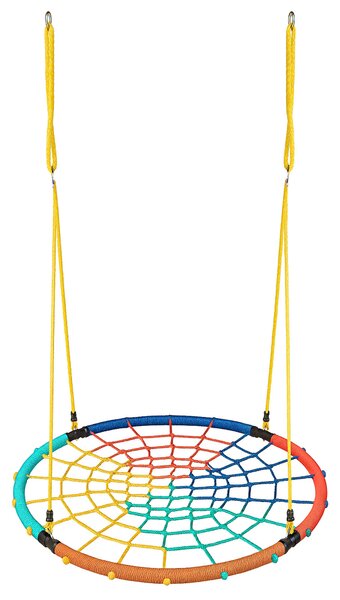 Aga Závesný hojdací kruh 120 cm Štvorfarebný
