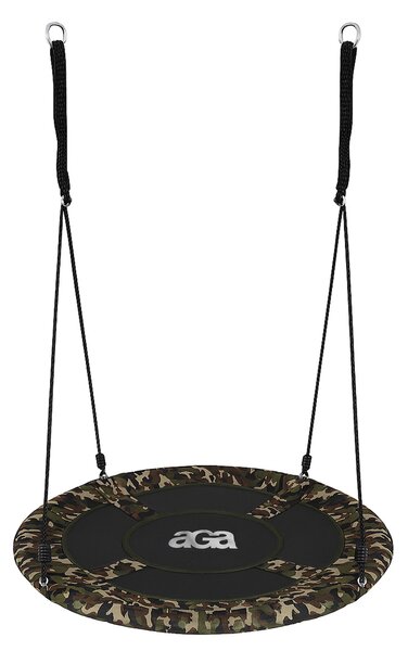 Aga Závesný hojdací kruh 90 cm Maskáčový
