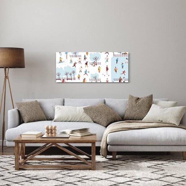 Obraz - Veselá zima (120x50 cm)