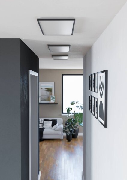 Eglo 901445-LED Kúpeľňové stropné svietidlo ROVITO 17,2W/230V 30x57cm IP44 čierna