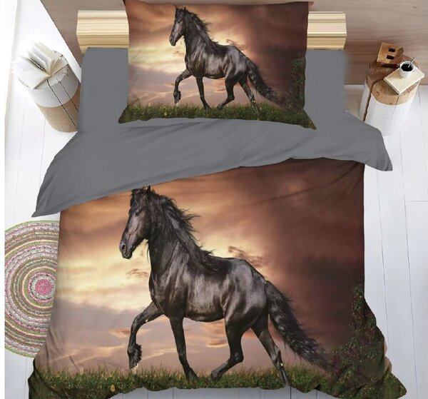 3D obliečky z mikrovlákna KÔŇ hnedé Rozmer obliečky: 70 x 90 cm | 140 x 200 cm