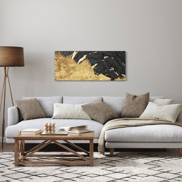 Obraz - Zlatá štruktúra N⁰1 (120x50 cm)