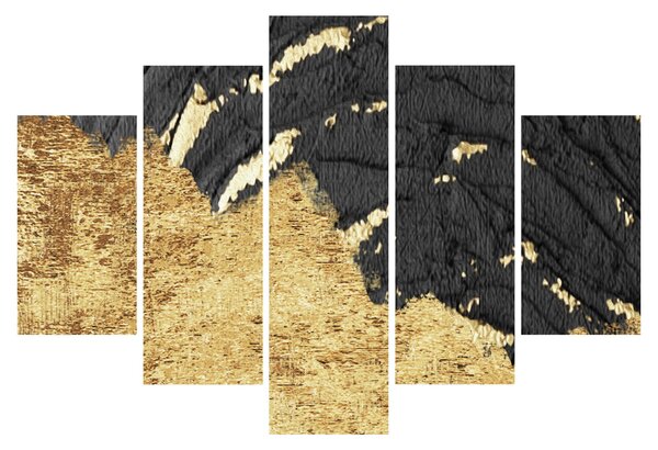 Obraz - Zlatá štruktúra N⁰1 (150x105 cm)
