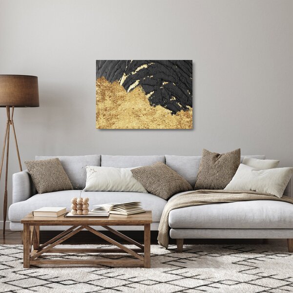 Sklenený obraz - Zlatá štruktúra N⁰1 (70x50 cm)