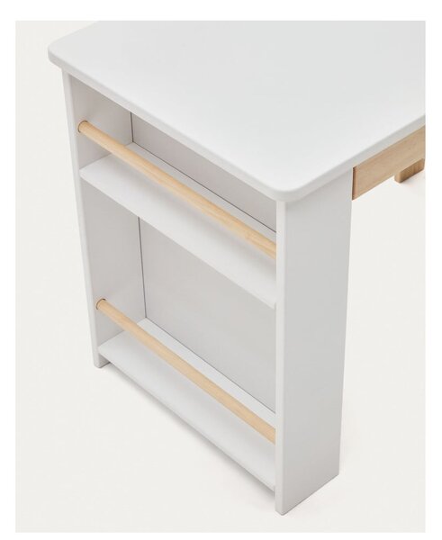 Detský písací stôl s bielou doskou 40x77 cm Serwa – Kave Home