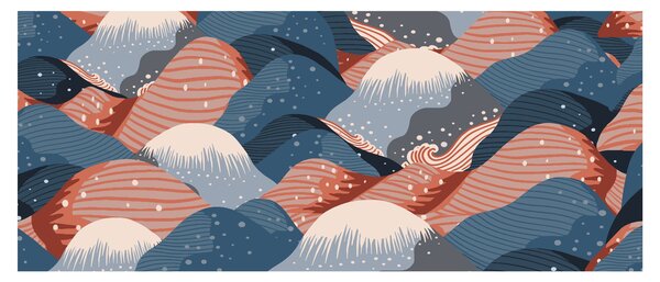 Obraz - Japonské vlny (120x50 cm)