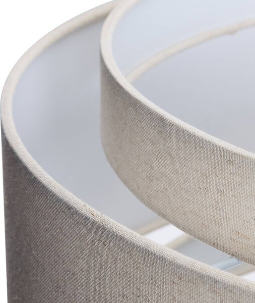 Hübsch Závesné svietidlo Sable, piesková farba, Ø 40 cm, textil, Krémová / jantárovo žltá, Obývacia izba / jedáleň, Textil / látka / hodváb, Dizajn, Závesné svietidlo