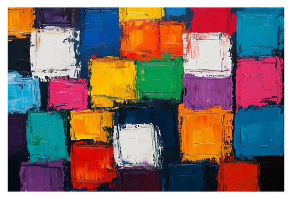 Obraz - Maľba farebných štvorcov (90x60 cm)