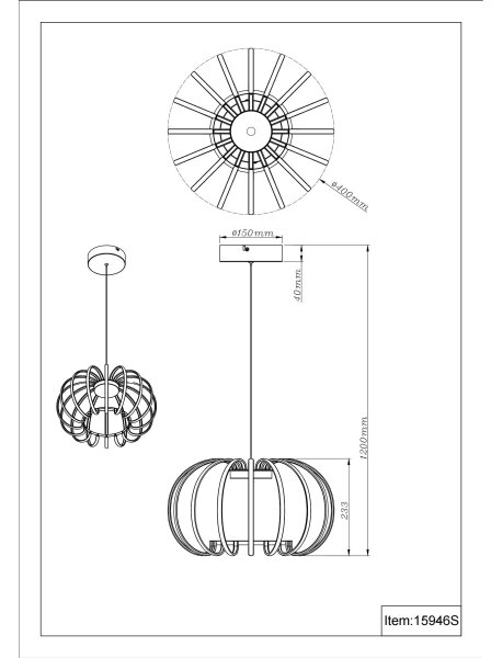 Globo 15946S - LED stmievateľný luster na lanku RIBBON LED/40W/230V 3000K
