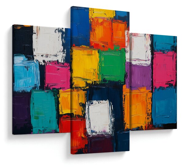 Obraz - Maľba farebných štvorcov (90x60 cm)
