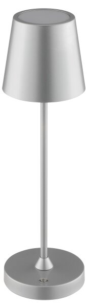 Brilliant - LED stmievateľná nabíjateľná dotyková stolová lampa ELORA LED/2,5W/5V 2700K IP44 strieborná