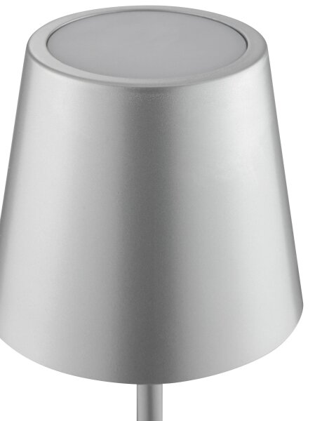 Brilliant - LED stmievateľná nabíjateľná dotyková stolová lampa ELORA LED/2,5W/5V 2700K IP44 strieborná
