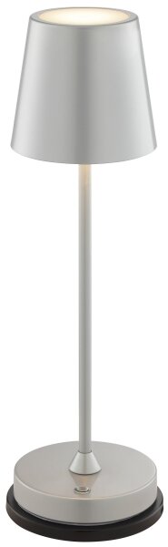 Brilliant - LED stmievateľná nabíjateľná dotyková stolová lampa ELORA LED/2,5W/5V 2700K IP44 strieborná