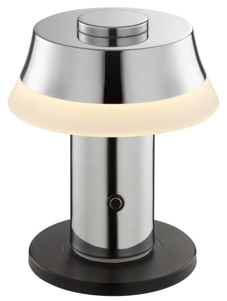 Brilliant - LED dotyková stmievateľná nabíjateľná stolná lampa KINICH LED/2,5W/5V 2700K lesklý chróm