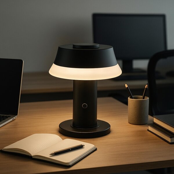 Brilliant -LED Stm nabíjacia dotyková stolová lampa KINICH LED/2,5W/5V 2700K čierna