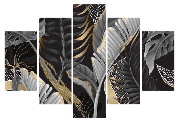 Obraz - Zlatá džungľa (150x105 cm)