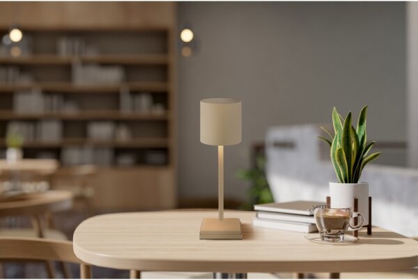 Globo 58487S - LED stmievateľná dotyková nabíjateľná stolová lampa DIXON 1,5 W/5 V 2200 mAh béžová