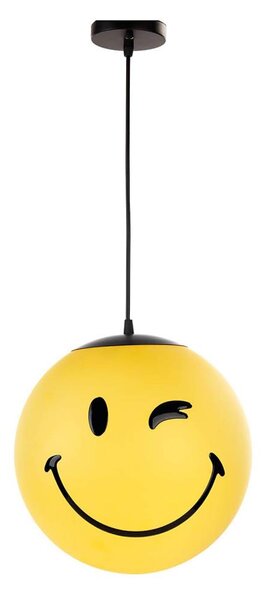 ONLI - Detský závesný luster na lanku SMILEY 1xE27/15W/230V žltá