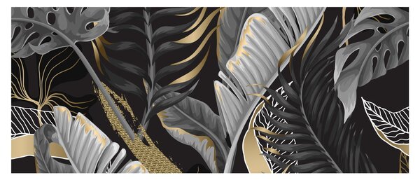 Obraz - Zlatá džungľa (120x50 cm)