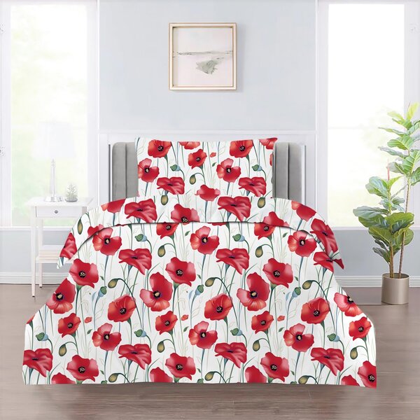 HOUSEWIFE POĽNÉ MAKY bavlnené obliečky DeLuxe 14 Obsah balenia: Štandardný rozmer 1x 140x200 + 1x 70x90