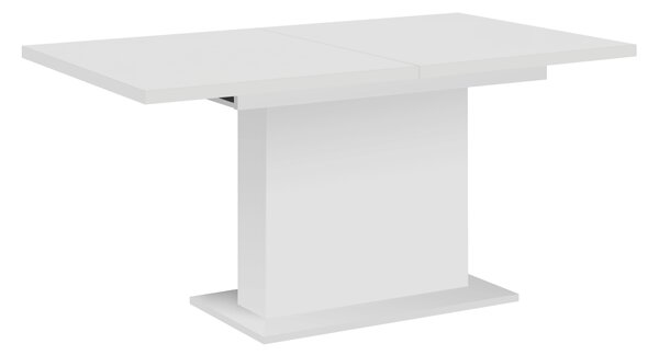 KONDELA Jedálenský rozkladací stôl, biela, 160-200x90 cm, BOBA