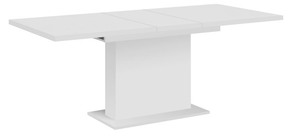 KONDELA Jedálenský rozkladací stôl, biela, 160-200x90 cm, BOBA