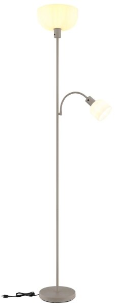 Globo 59947S - Stojacia lampa HINTON 1xE27/40W/230V + 1xE14/25W