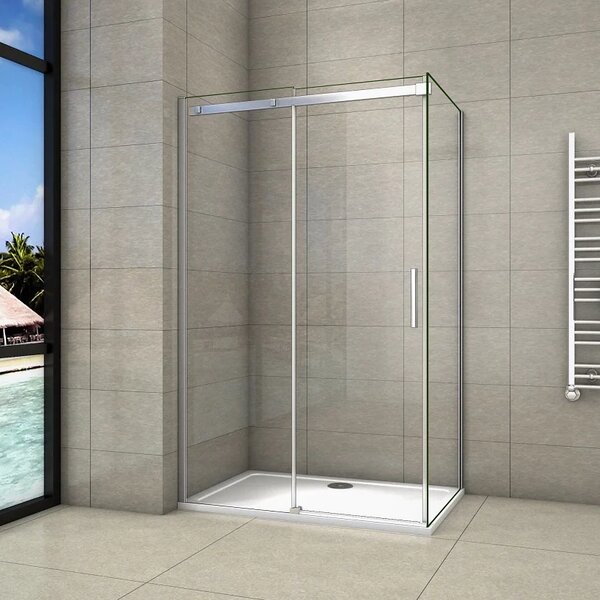 Obdĺžnikový sprchovací kút HARMONY 100x70 cm, L/P variant vrátane sprchovej vaničky z liateho mramoru