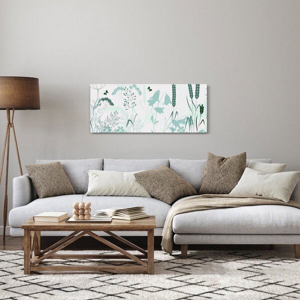 Obraz - Lúka vektor (120x50 cm)