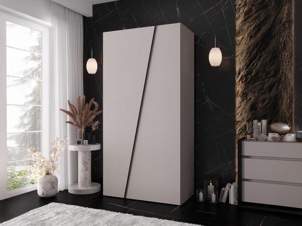 Mirjan24 Moderná skriňa Grelipt 100 cm, Farby: čierna 5903211531736