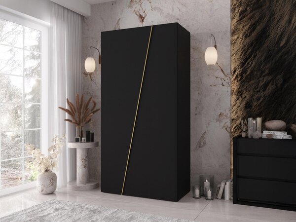 Mirjan24 Moderná skriňa Grelipt 100 cm, Farby: čierna 5903211531736
