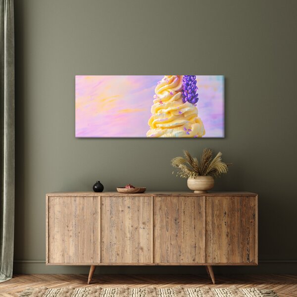 Obraz - Zmrzlina s levanduľou (120x50 cm)