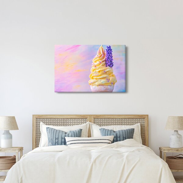 Obraz - Zmrzlina s levanduľou (90x60 cm)