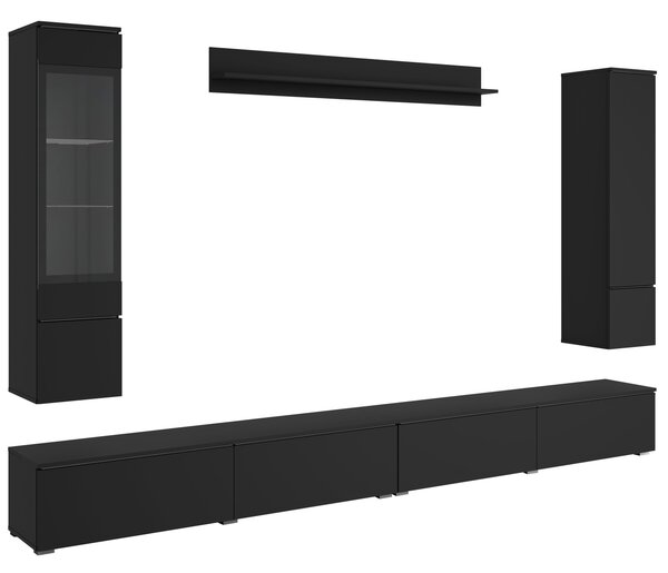 Mirjan24 Nábytok do obývacej izby Sawoti VIII + LED, Farby: čierny grafit 5903211513947