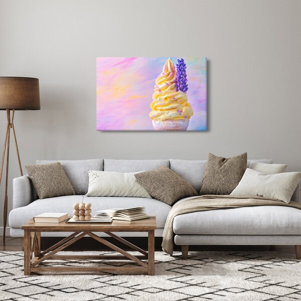 Obraz - Zmrzlina s levanduľou (90x60 cm)