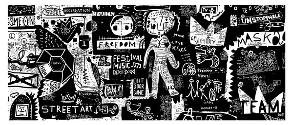 Obraz - Graffiti (120x50 cm)